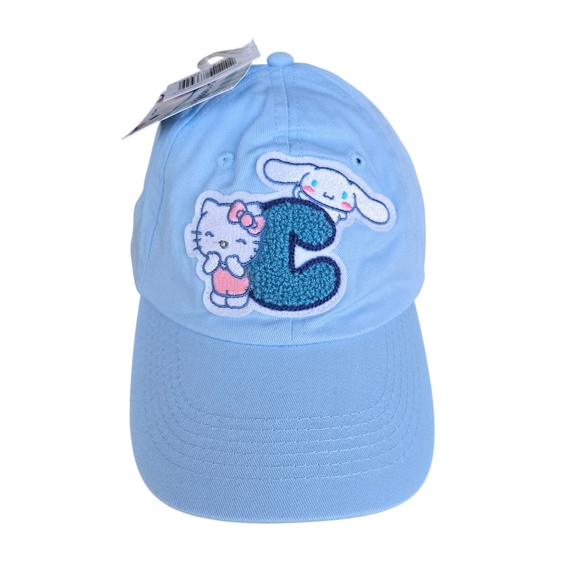 Sanrio Accessories - 🆕Hello Kitty and Cinnamoroll Varsity Chenille C Initial Light Blue Baseball Cap
